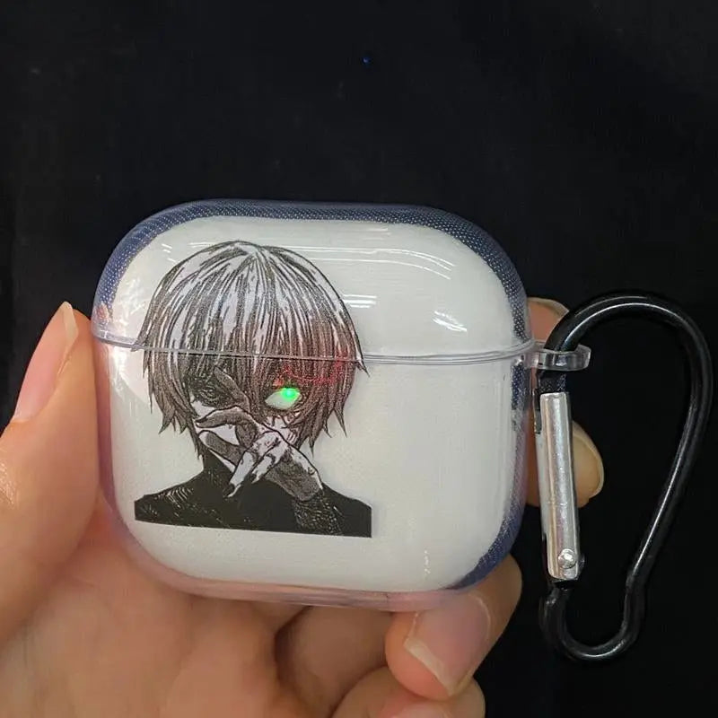 Berserk JJK AOT Tokyo Ghoul Solo Leveling DANDADAN Anime Inspired Wireless Earphone Protective Case Manga Airpod Case Cover for Airpods Pro 2/ Airpods 3/Airpods
