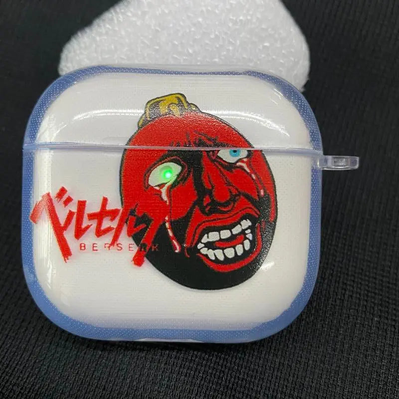 Berserk JJK AOT Tokyo Ghoul Solo Leveling DANDADAN Anime Inspired Wireless Earphone Protective Case Manga Airpod Case Cover for Airpods Pro 2/ Airpods 3/Airpods